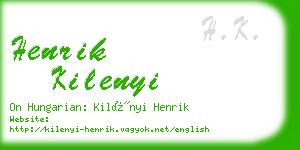 henrik kilenyi business card